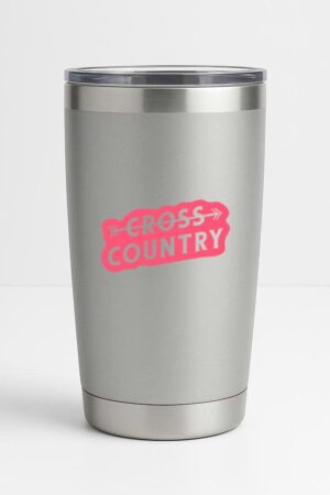 Freezumashop Cross Country Running Cut Out Badge Tumbler