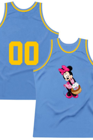 Freezumashop Disney Easter Minnie Egg Basket Basketball Jersey