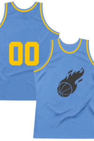 Freezumashop Flaming Basketball Ball Cut Out Basketball Jersey