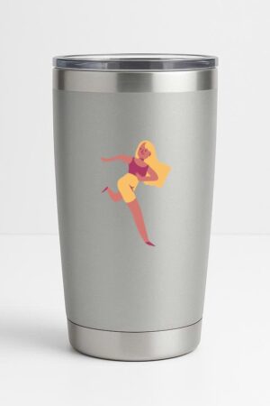 Freezumashop Girl Running Flat Tumbler