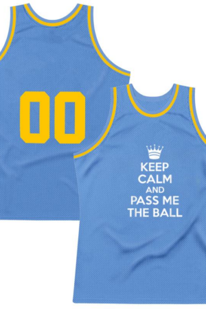 Freezumashop Keep Calm Pass Me The Ball Basketball Basketball Jersey