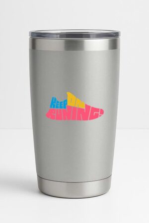 Freezumashop Keep On Running Shoe Cut Out Badge Tumbler