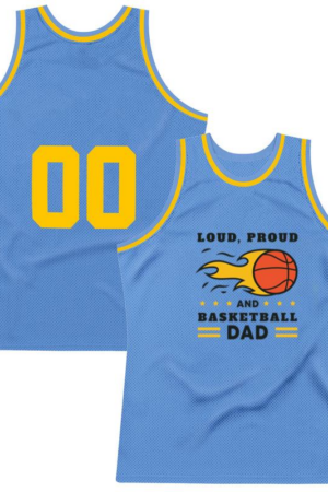 Freezumashop Loud Proud And Basketball Dad Design Basketball Jersey