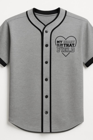 Freezumashop My Heart Is On That Field Quote Filled Stroke Baseball Jersey