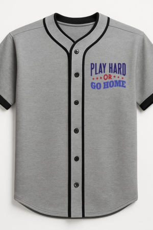 Freezumashop Play Hard Or Go Home Badge Sticker Baseball Jersey