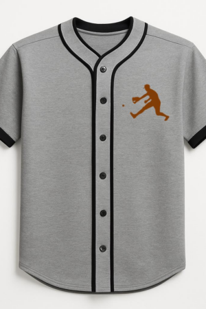 Freezumashop Player Catching The Ball Silhouette Baseball Jersey
