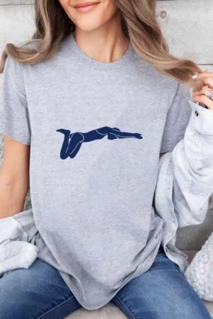 Freezumashop Swimming People Pose Silhouette T-Shirt