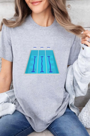 Freezumashop Swimming Pool Flat Swimming T-Shirt