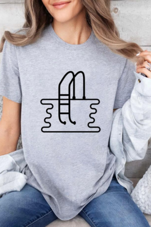 Freezumashop Swimming Pool Ladder Stroke Swimming T-Shirt